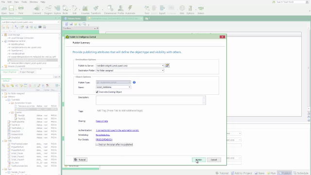 How to run and manage automation scripts in Toad Intelligence Central 