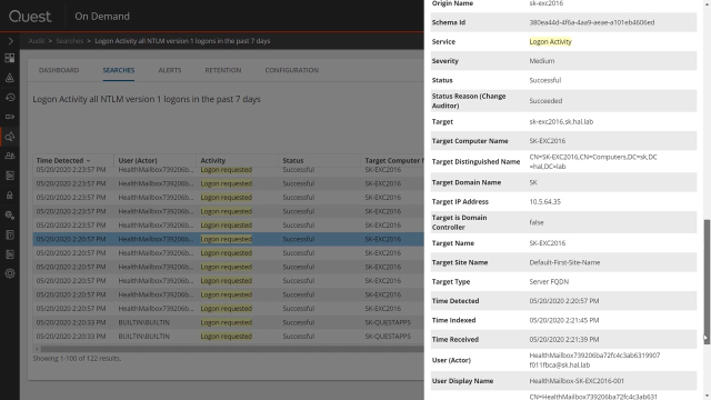 How to search and alert on suspicious logon activity in AD and Office 365
