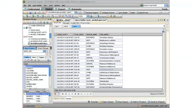 How to use data visualization in Toad Data Point