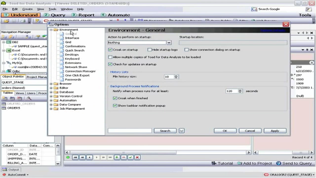 How to use the database browser in Toad Data Point