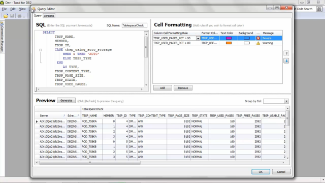 How to use the multi database query facility in Toad for DB2