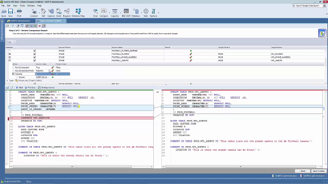 How to use the Object Compare feature in Toad for DB2