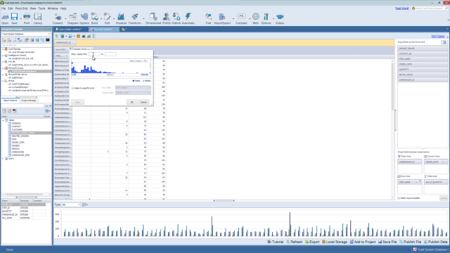 How to use the pivot grid in Toad Data Point