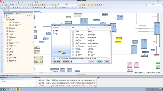 Importing and exporting models in Toad Data Modeler