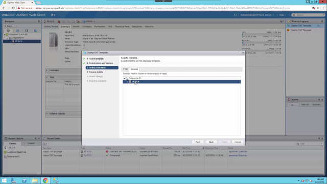 Importing Threat Detection using VMWare vSphere vCenter Server