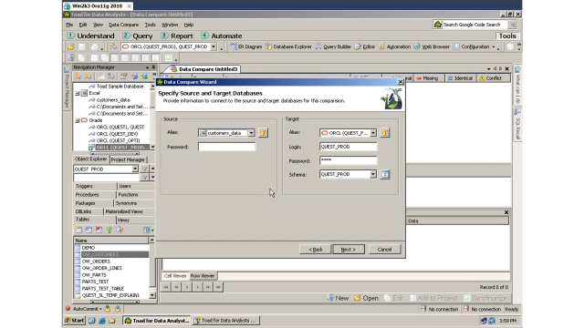 Learn how to verify data across different database platforms with Toad Data Point