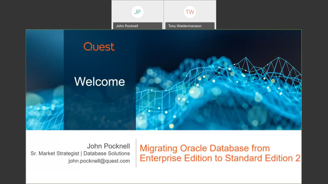 Oracle Database Enterprise Edition to Oracle Standard Edition, Downgrade with Quest