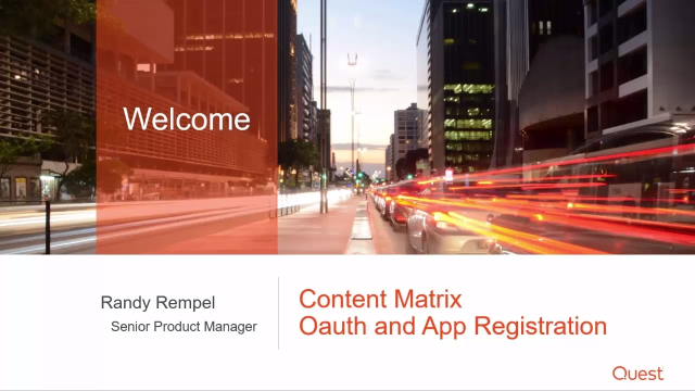 OAuth and app registration with Content Matrix
