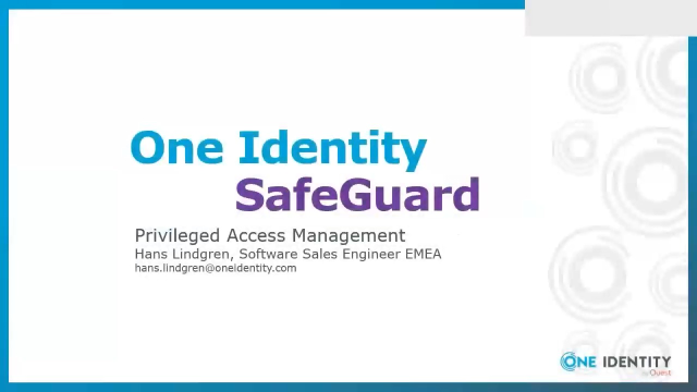 One Identity Safeguard: Privileged Access Management mit One Identity