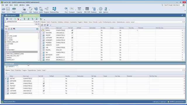 Overview of developer features in Toad for DB2 Part I