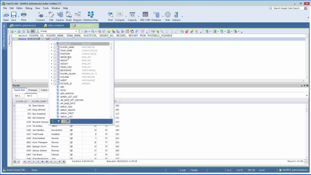 Overview of developer features in Toad for DB2 Part V 