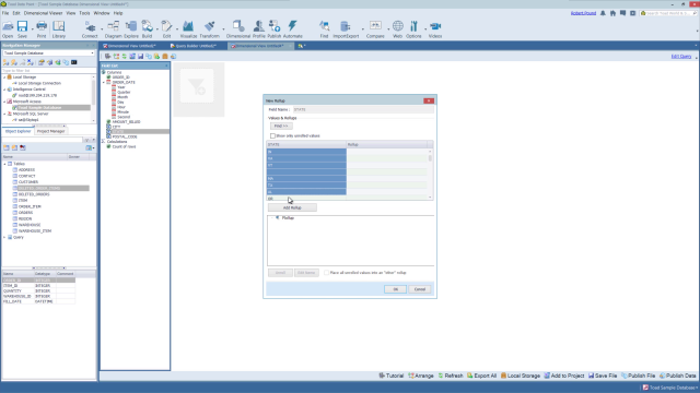 Overview of the dimensional viewer in Toad Data Point