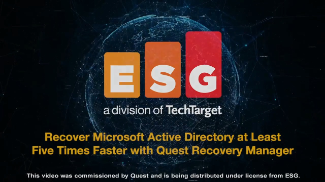 Recover Active Directory 5x Faster with Quest Recovery Manager