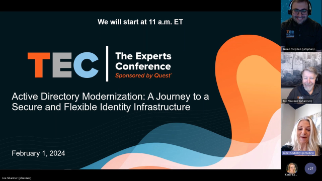 TEC Talk: Active Directory Modernization - A Journey to a Secure and Flexible Identity Infrastructure