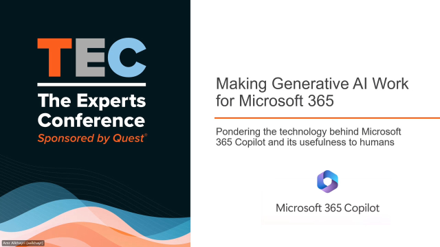 TEC Talk: Making Generative AI Work for Microsoft 365