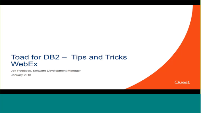 Toad for DB2 Tips and Tricks for Top Performance