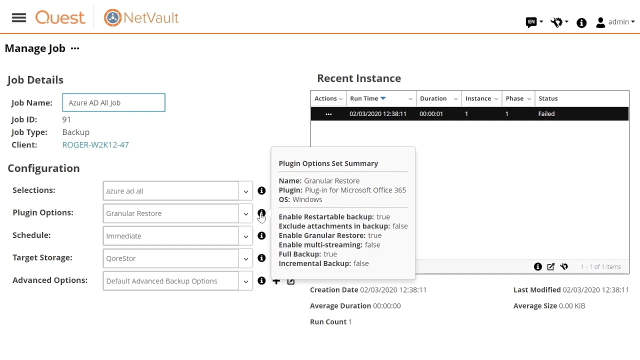 Using NetVault® to Protect Office 365 Azure Active Directory