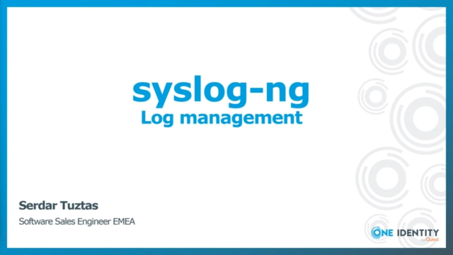 Webinar: Log-Management mit syslog-ng von One Identity