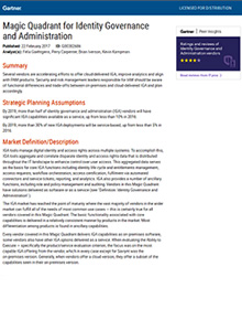 Gartner has named One Identity a Challenger in its 2017 MQ for Identity Governance and Administratio